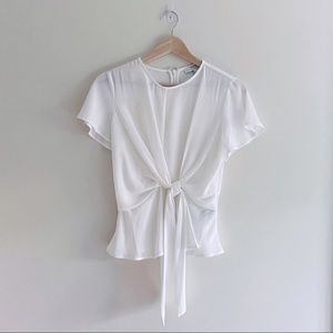 F21 Contemporary Front Knot Sheer Top